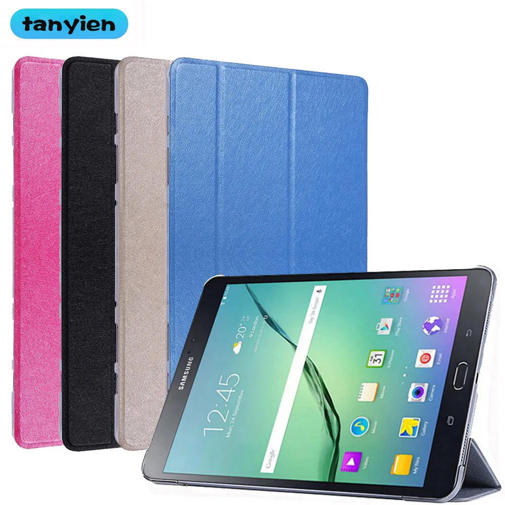 

Чехол для планшета Samsung Galaxy Tab S2 8,0 дюйма, женская модель T710 T715, тройной складной чехол-подставка из искусственной кожи с откидной крышкой