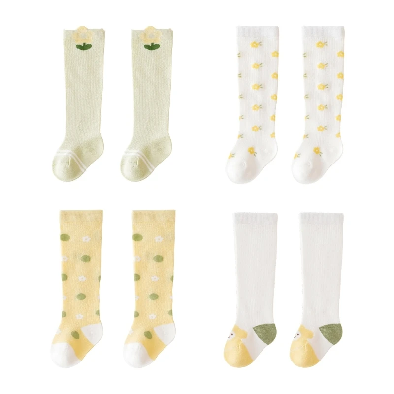 

Baby Girl Summer Socks Knee High Socks 0-3Y Little Girl MosquitoProof Mesh Socks
