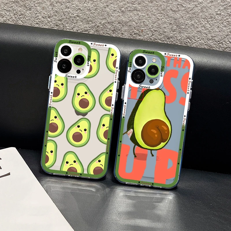 

fruit avocado Phone Case for iPhone 11 12 13 Mini Pro Max 14 Pro Max Case shell