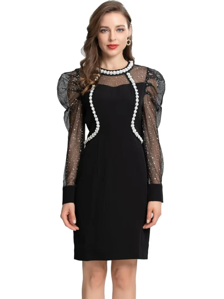 

High Quality Summer New Designers Women's Vintage Beading Gorgeous Sexy Pencil Dress Fashion Celebrity Casual Party Mini Dresses