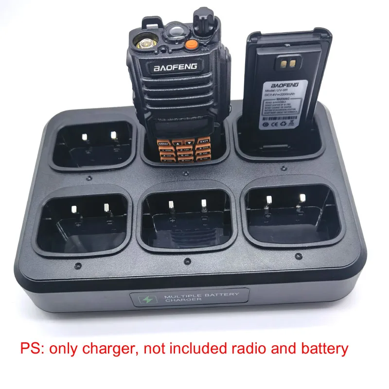 BAOFENG UV-9R Plus UV9R Pro Multi Rapid Six Way Charger for UV-XR BF-9700 Two Way Radio Walkie Talkie 6-Way Battery Chargeing