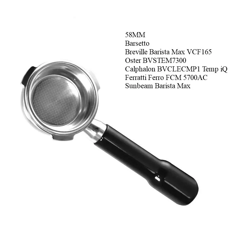 

Бездонный кофейный фильтр 58 мм из нержавеющей стали для Barsetto/Breville/Oster