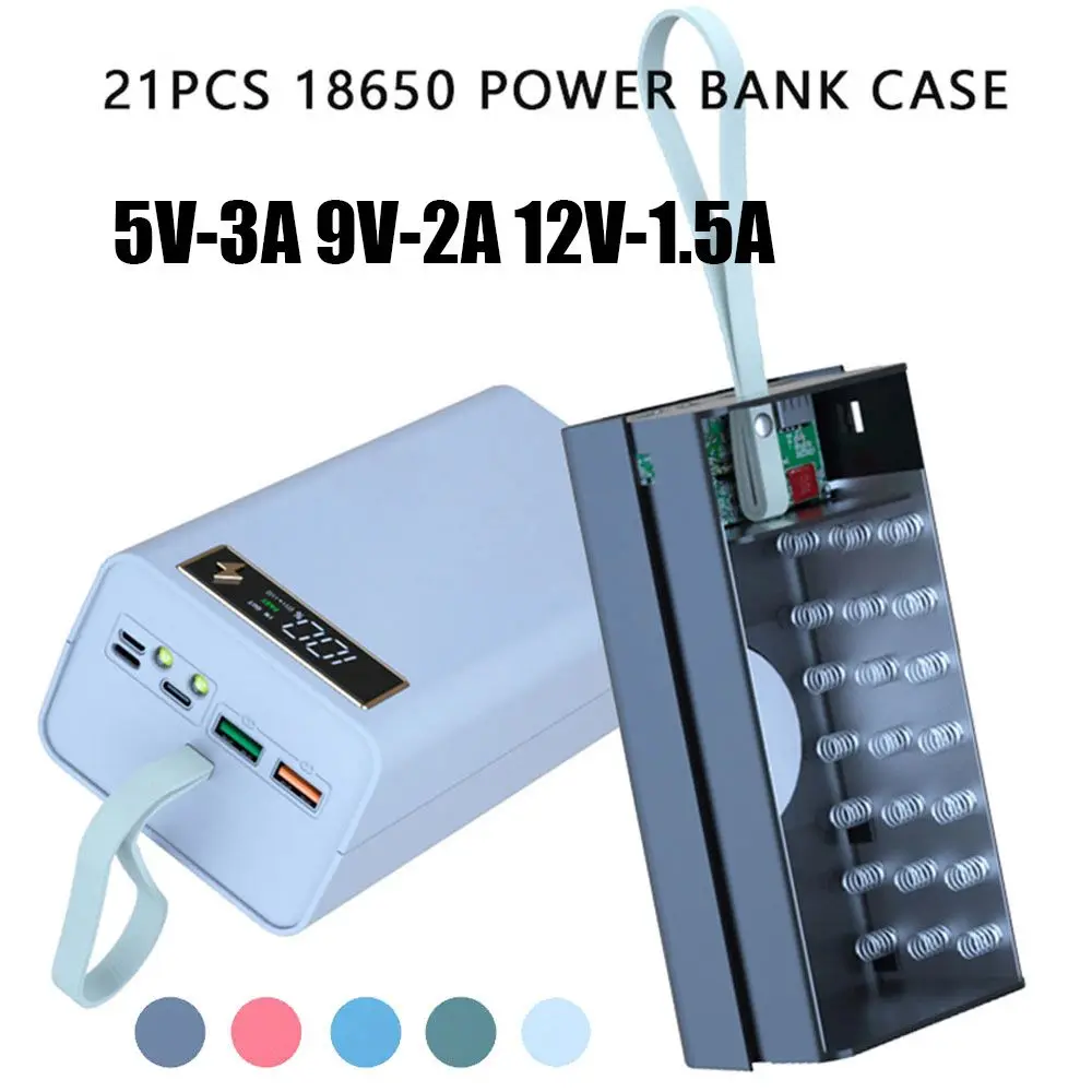 

Чехол для внешнего аккумулятора с двумя USB-портами 21 × 18650