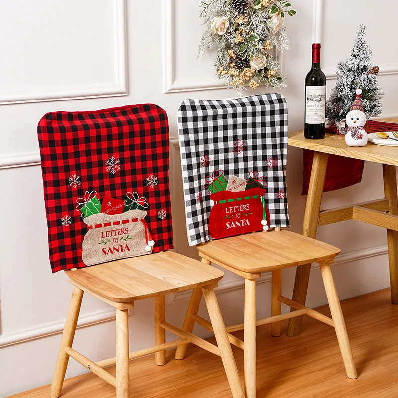 

Christmas Soft Detachable Printed Chair Covers Case for Xmas Family Gatherings,Chair Protector Slipcovers Dining Room,Kitchen