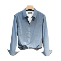 fashion striped shirt mens long sleeve springsummer 2022 new wrinkle resistant and ironing casual shirt business shirt