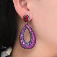 soramoore original pendant earrings for women girl daily new trendy diy cz drop dubai korean gothic accessories high quality