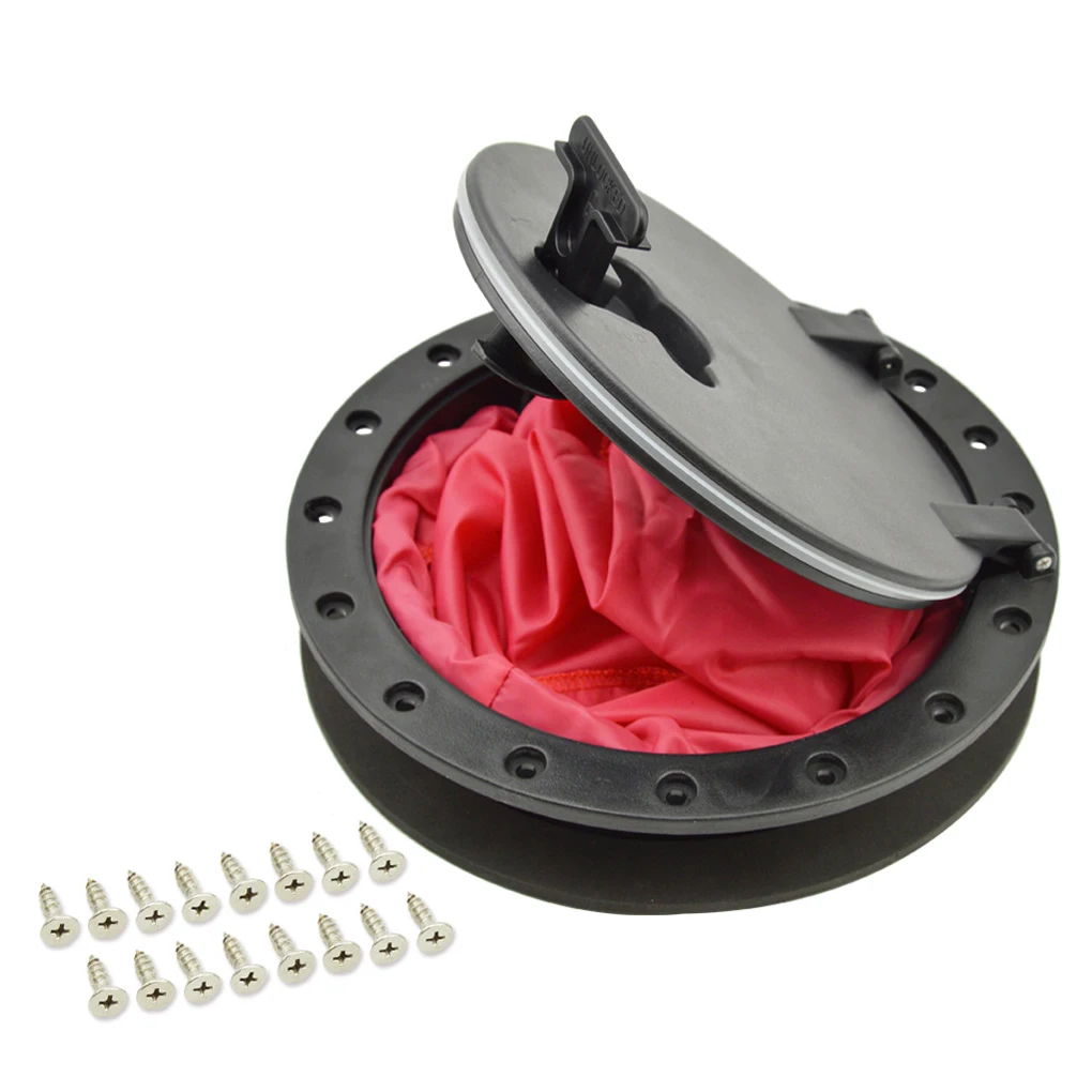 Hatch Cover Plastic Inspection Deck Plate Storage Bag With Screw Water Sports Rafting Hardware Spare