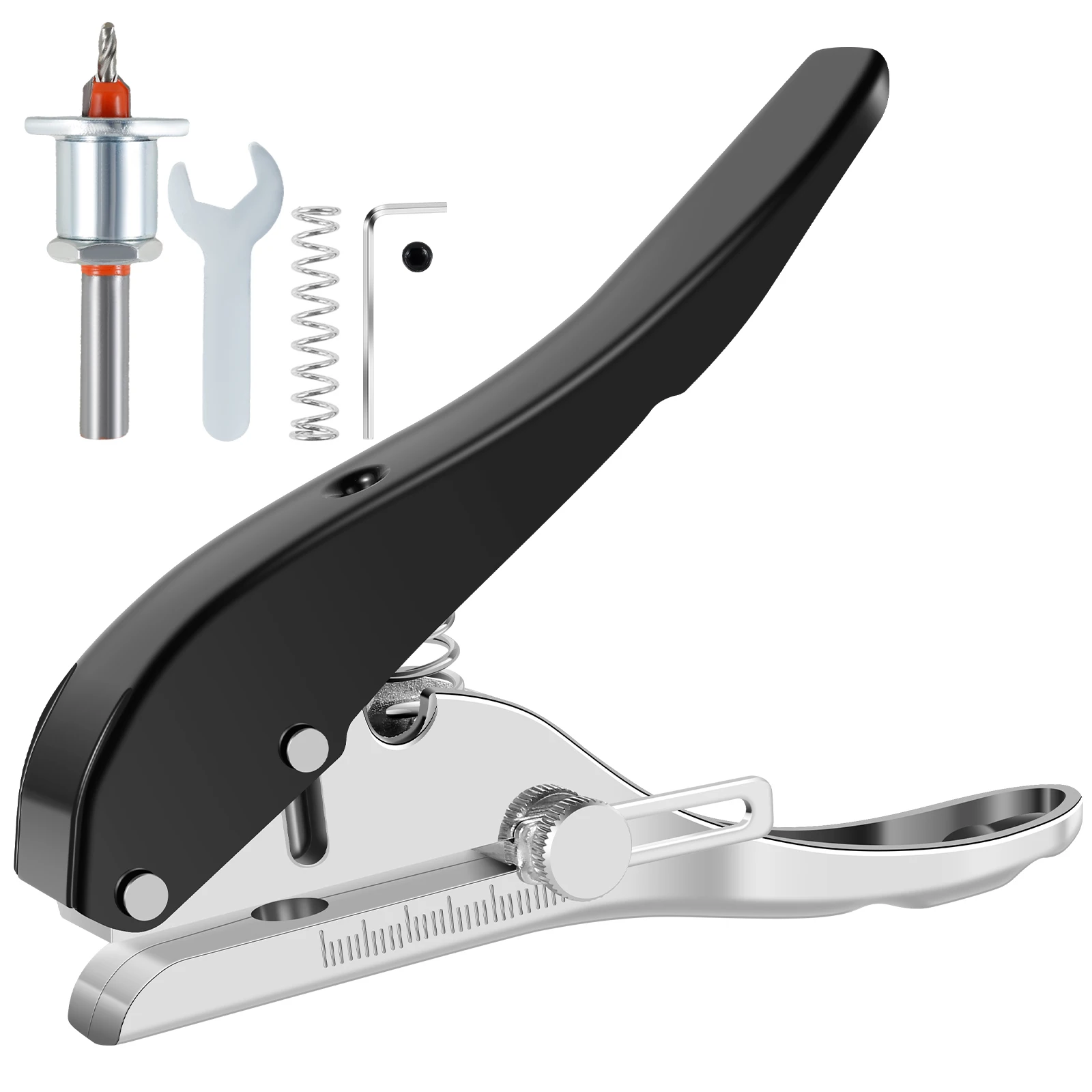 

Hole Punch Pliers 5/16 Inch Adjustable Depth Screw Cover Hole Punch Ergonomic Hand-Held Single Circle Hole Punch with