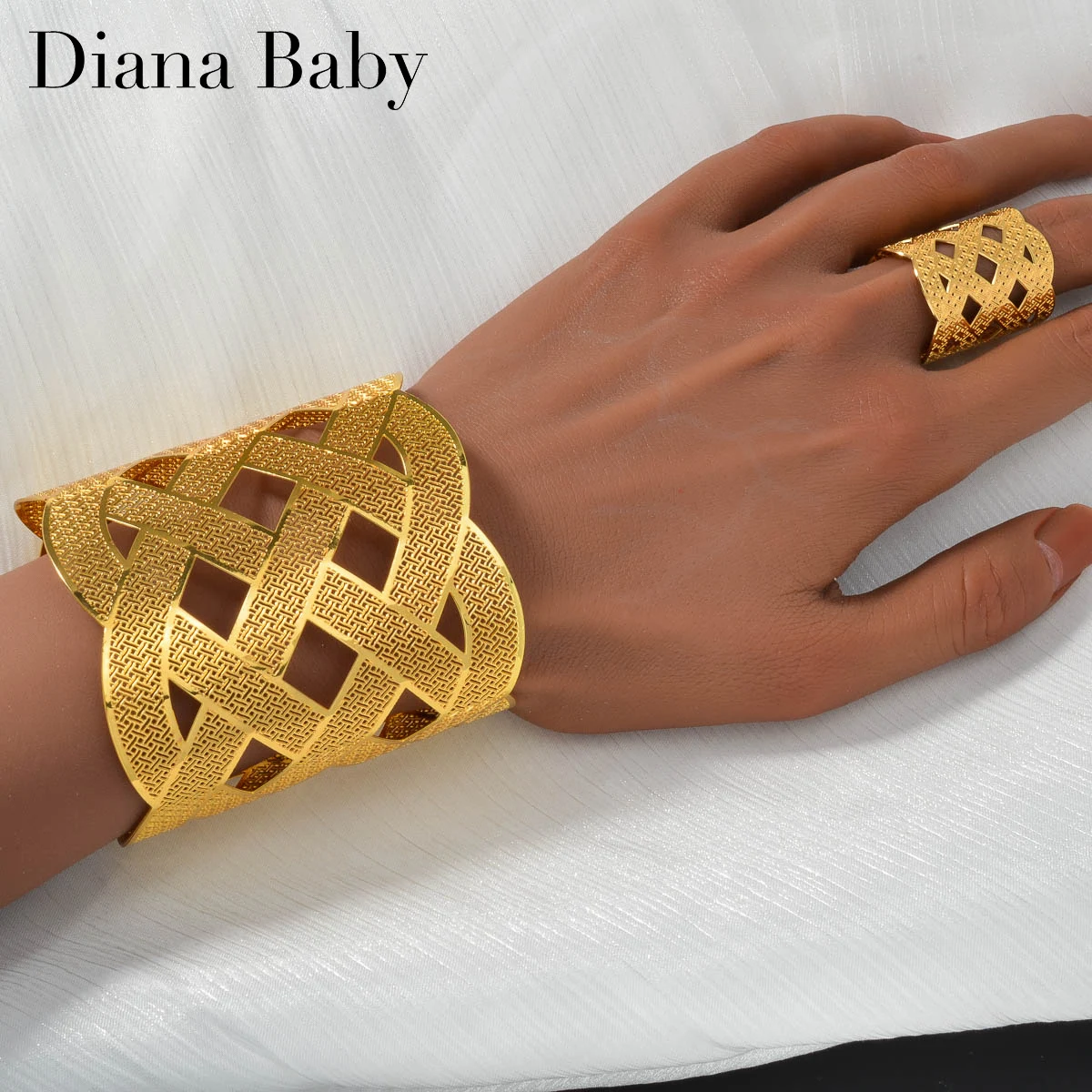 Diana Baby полые дизайнерские комплекты ювелирных изделий модный браслет кольцо