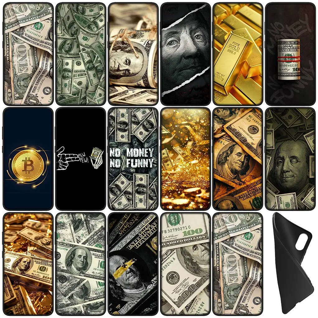 Чехол-бумага Money 100 D-Dollars для Motorola Moto E32 G30 G50 G60 G40 G51 G52 G41 G42 G71 E7 G100 Soft Case