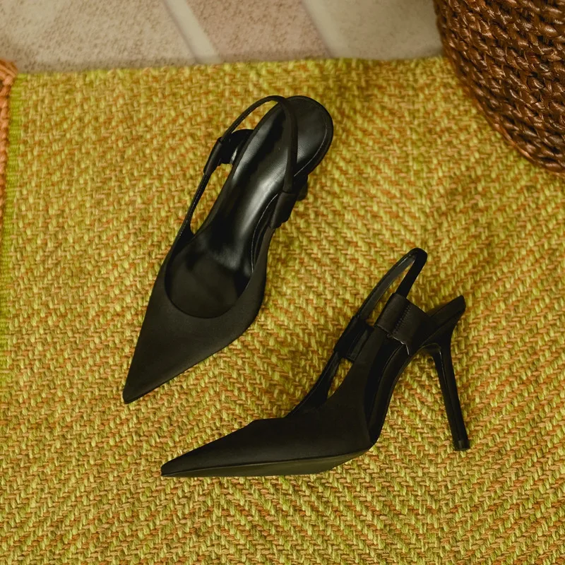 

2023 New Pointed Thin High Heels Women's Shoes with Open Heels Elegant Women's Sandals Back Straps Anime Cosplay Shoes Designer