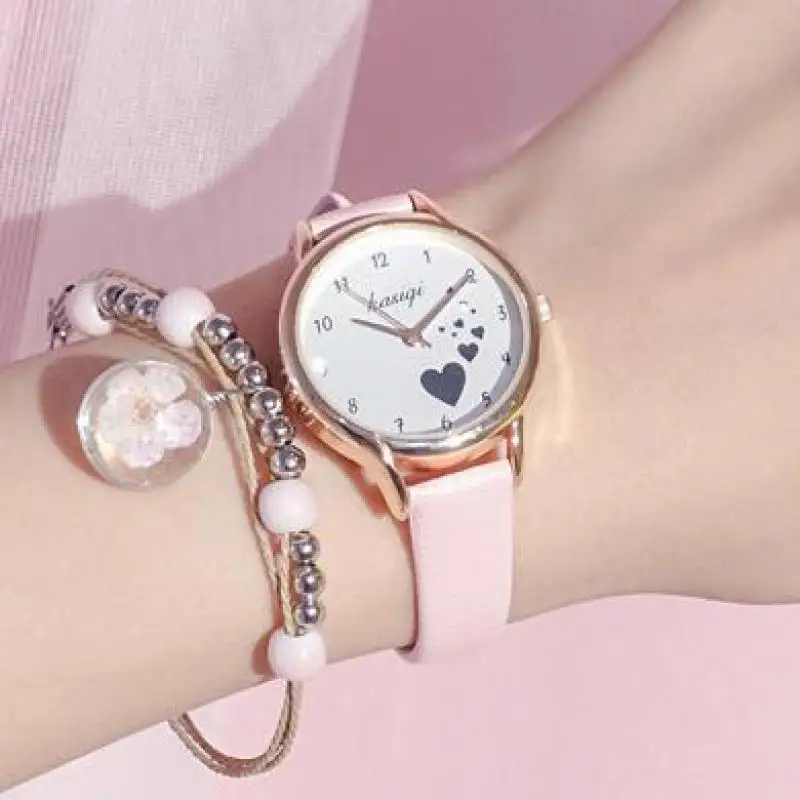 

Retro Round Quartz Fashion Dial Casual Wrist Watches Leather Strap Fashionable Clock for Waterproof Wristwatch for Ladies