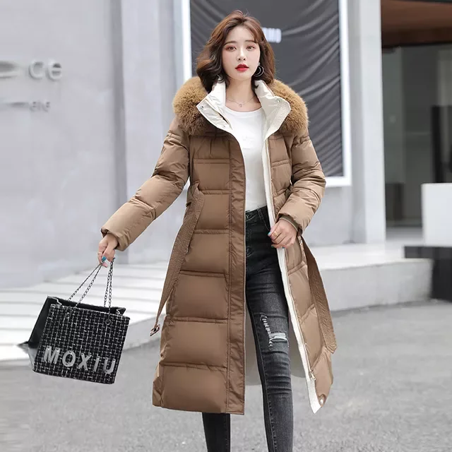 Winter jacket in heavy hair get long temperament of cultivate morality show belt down cotton-padded jacket female coat enlarge