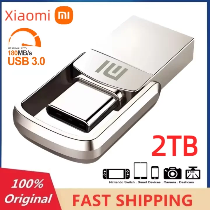 Xiaomi TYPE-C 2 ТБ флэш-накопитель USB-накопитель для телефона Android 256/512G