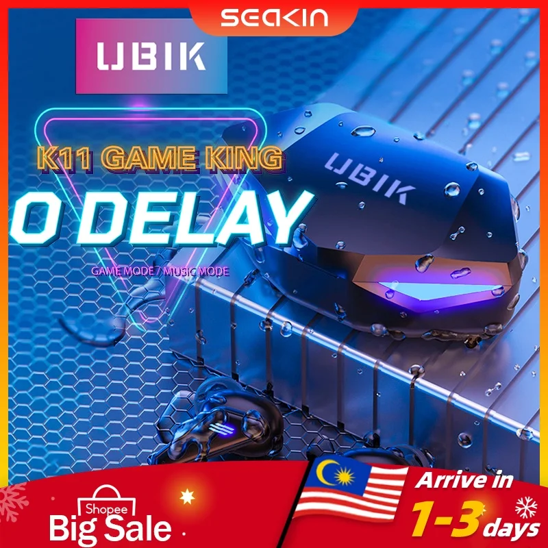 

Ship in SelangorUBIK K11 Bluetooth Earphones Dual Mode Gaming Earphones In-ear ultra-long standby Wireless Earphones Low