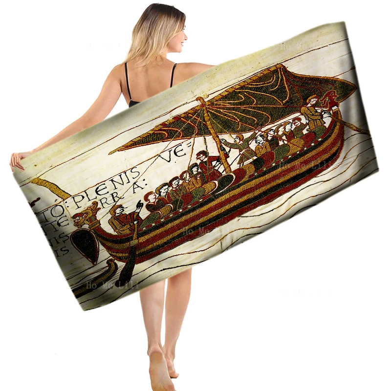 

Norman Battle Boat Ships Of William The Conqueror The Lady And The Unicorn Quick Drying Towel By Ho Me Lili Fit For Fitness