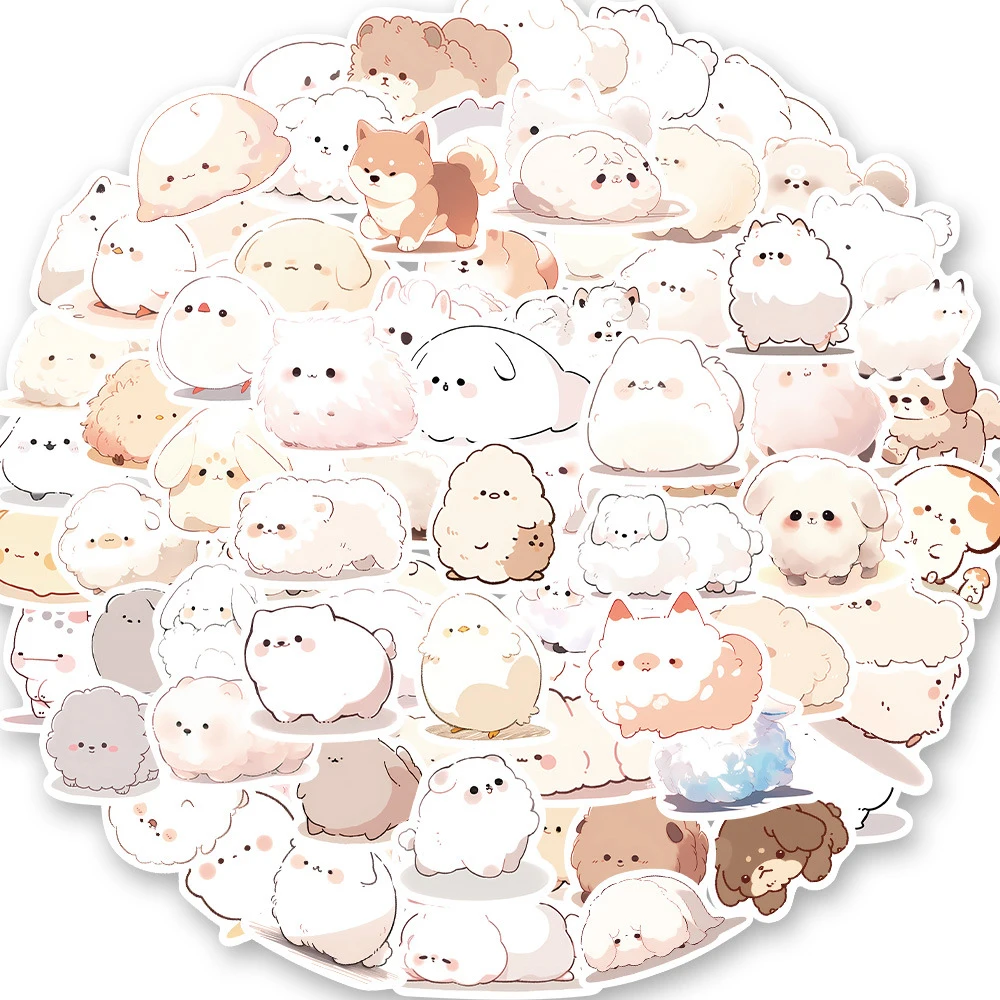 

10/30/50/100pcs Kawaii Fat Dog Cat Animal Stickers Cartoon Decals Laptop Album Scrapbook Phone Diary Decoration Sticker Kids Toy