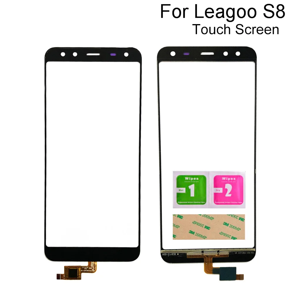 

Mobile Touch Screen Panel For LEAGOO S8 100% Guarantee Front Glass Panel Touch Screen Glass Tools 3M Glue
