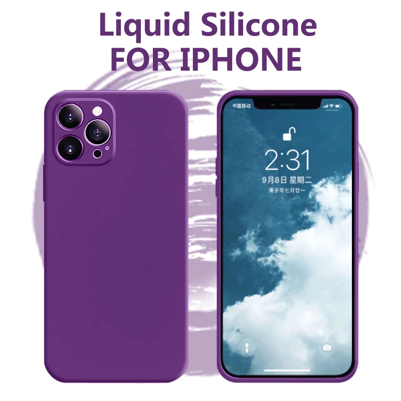 

ASTUBIA Original Luxury Shockproof Case For iPhone 11 12 13 Pro Max Mini XS MAX XR X 7 8 PLUS SE 2020 Liquid Silicone Soft Cover
