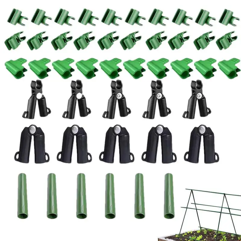 

Adjustable Plant Connector Stake 46Pcs Plant Support Trellis Plant Climbing Frame Garden Connector Joint Connecting Buckle Clip