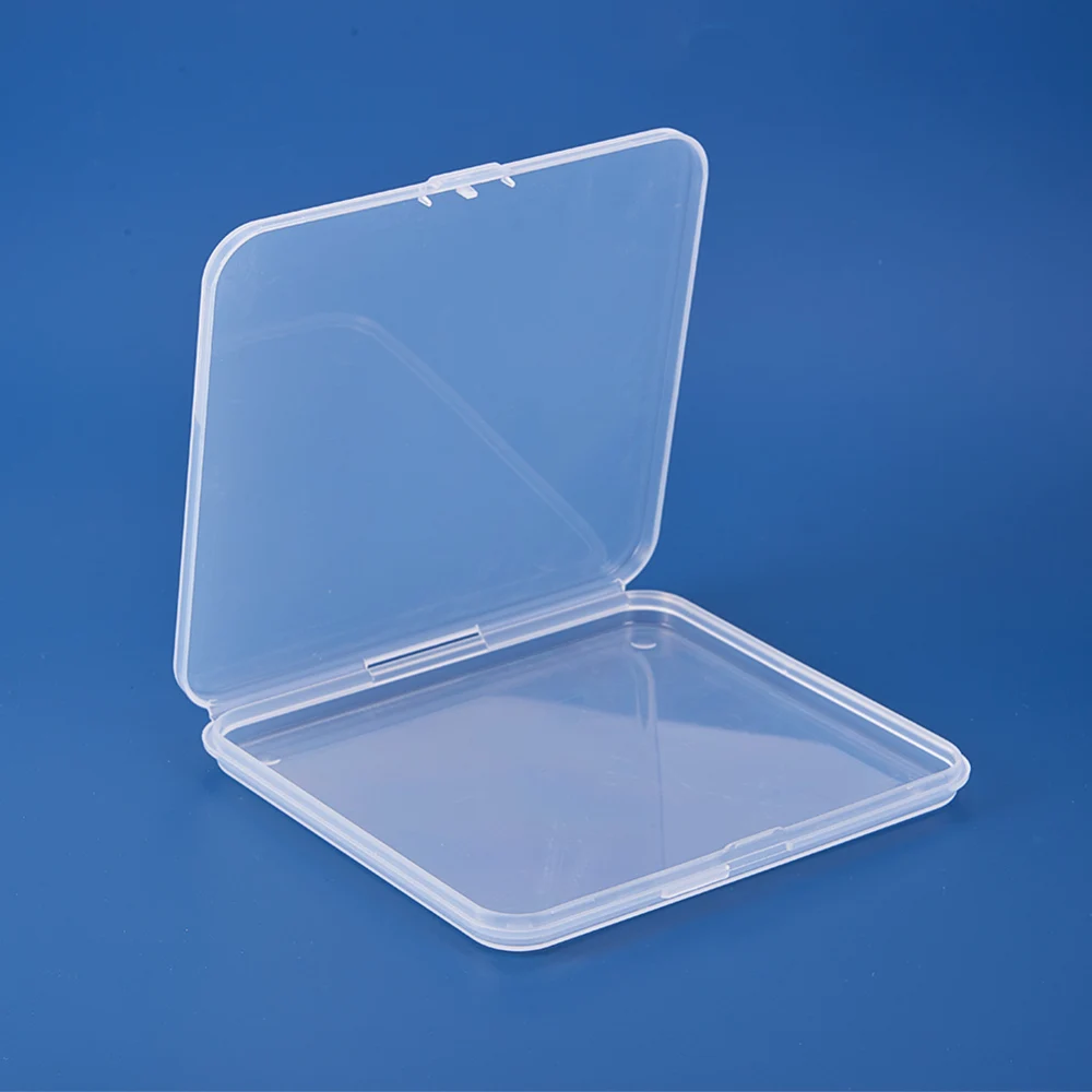 6pcs/set Transparent Plastic Bead Containers Portable Square Jewelry Storage Box Handmade Crafts Organizer Case 12.5x11.5x1.15cm