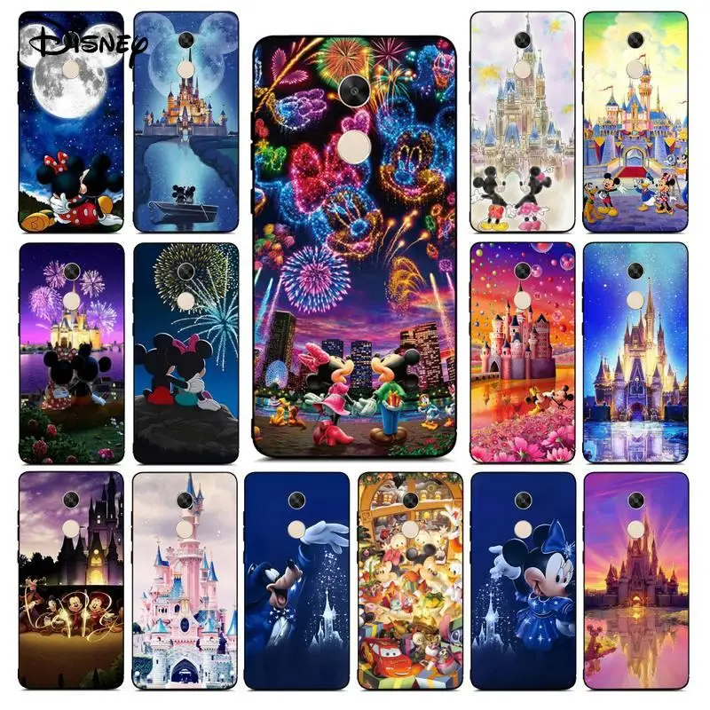 

Disney Mickey Castle Phone Case for Redmi Note 8 7 9 4 6 pro max T X 5A 3 10 lite pro