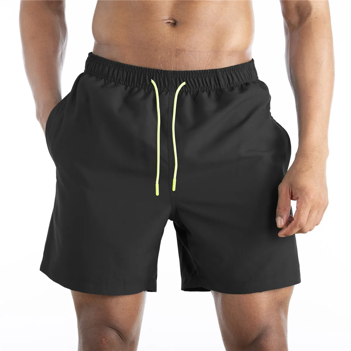 

New Black Fashion Summer Men's Casual Shorts Breathable Loose Quick Drying Shorts Beach Sports Fitness Running Shorts