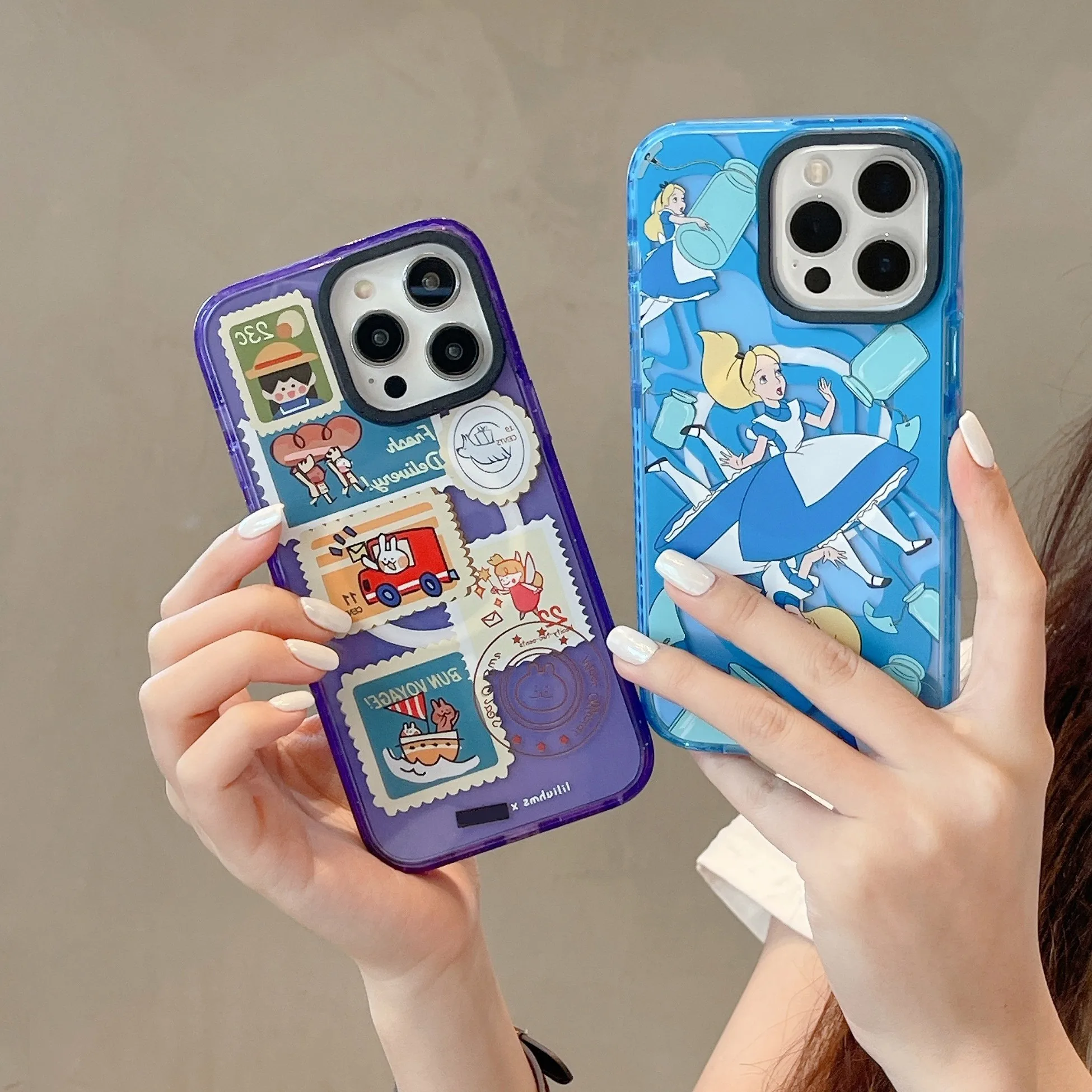 

Cute Disneys alices For Magsafe Magnetic cartoon Phone Cases For iPhone 15 14 13 12 11 Pro Max Back Cover