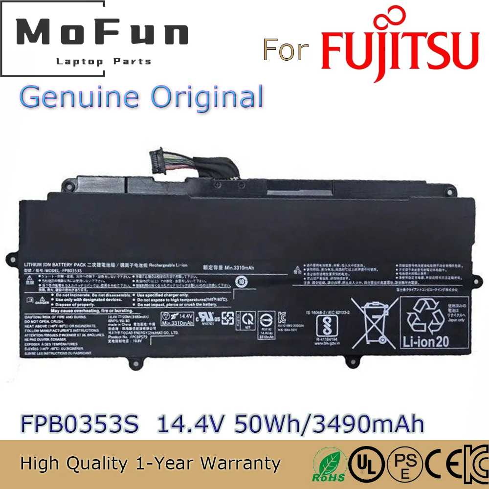 Совершенно новый оригинальный аккумулятор для ноутбука FPCBP579 14 4 В 50 Втч Fujitsu CP 785912