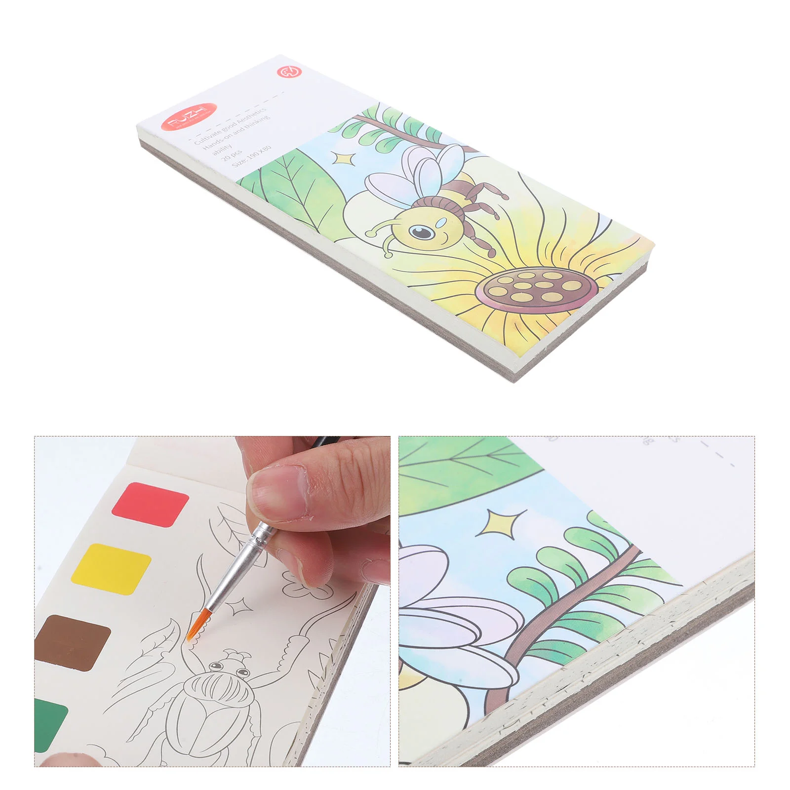 Акварельный блокнот для рисования раскраска в спиральном переплете детские