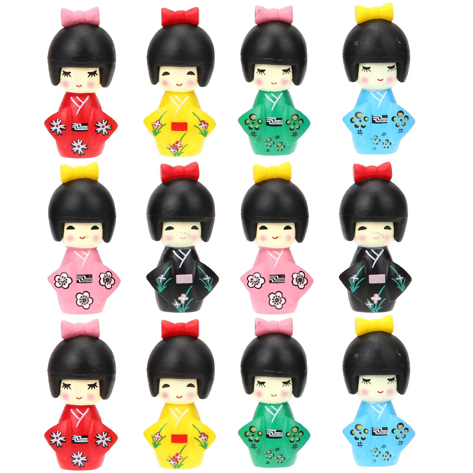 

12pcs Cartoon Japanese Kimono Girl Japanese Kimono Traditional Kimono