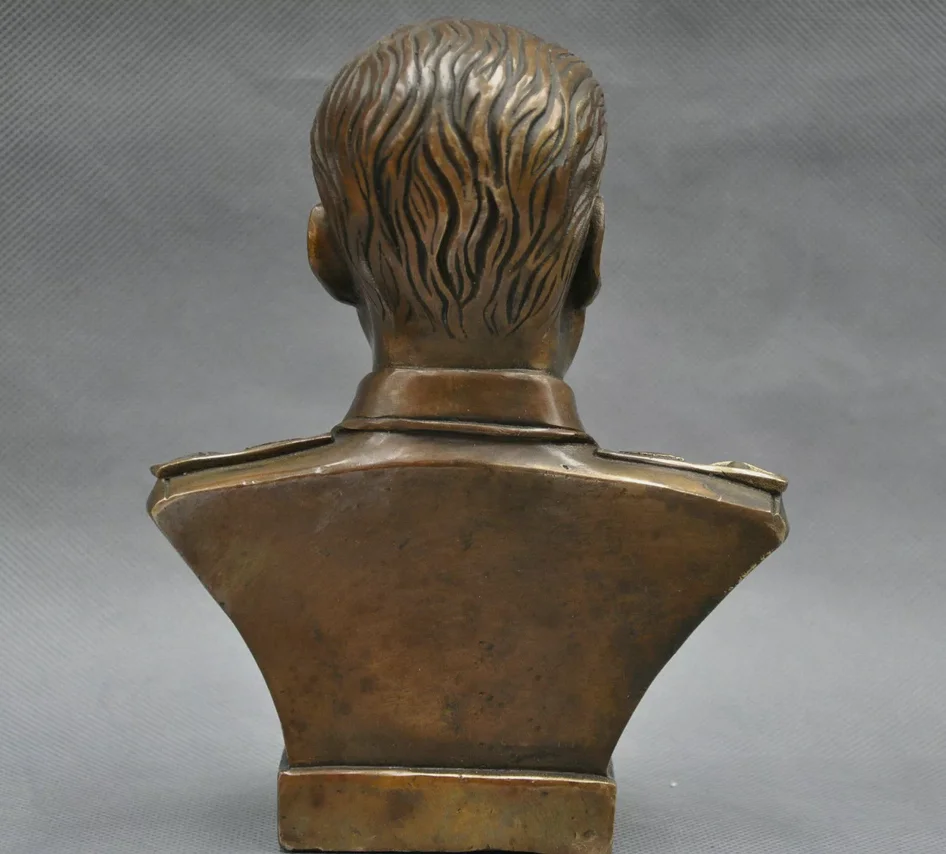 Бронзовая статуя русского поводка ручной работы 6 дюймов бюст Джозефа Сталина