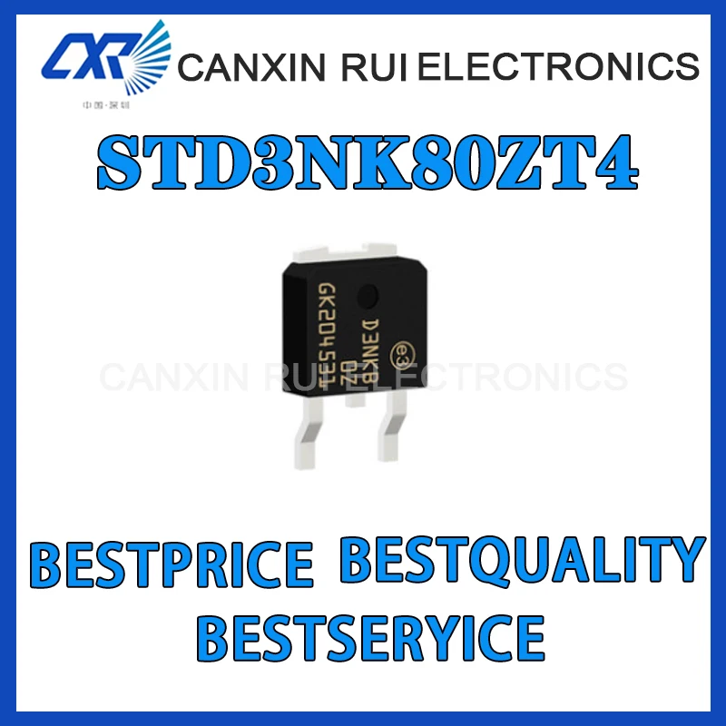 

100% Новый оригинальный STD3NK80ZT4 TO-252 D3NK80Z N канал 800 в 2,5 a полевой транзистор