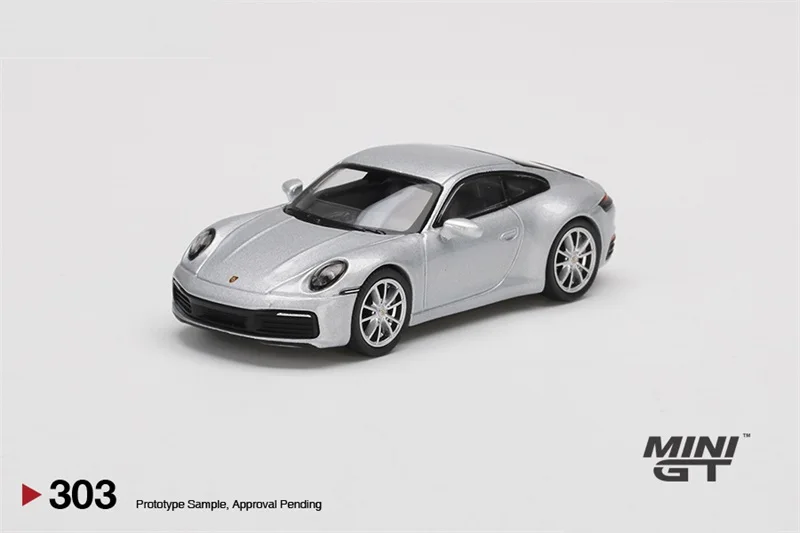 

MINI GT 1:64 911 (992) Carrera 4S GT Серебряная модель автомобиля под давлением