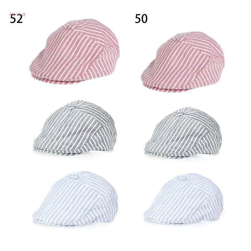 

51BA Beret Baby Hat Solid Color Cotton Linen England Style Baby Adjustable Children Hat For Child Beret Kid Hat 0-6 Years