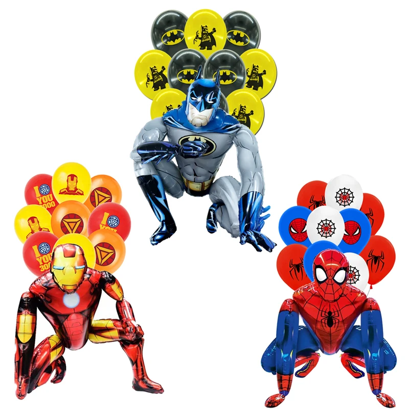 

Disney 3D Large Spiderman Iron Man Foil Balloons Super Hero Birthday Party Decoration Supplies Children's Gifts Air Toys