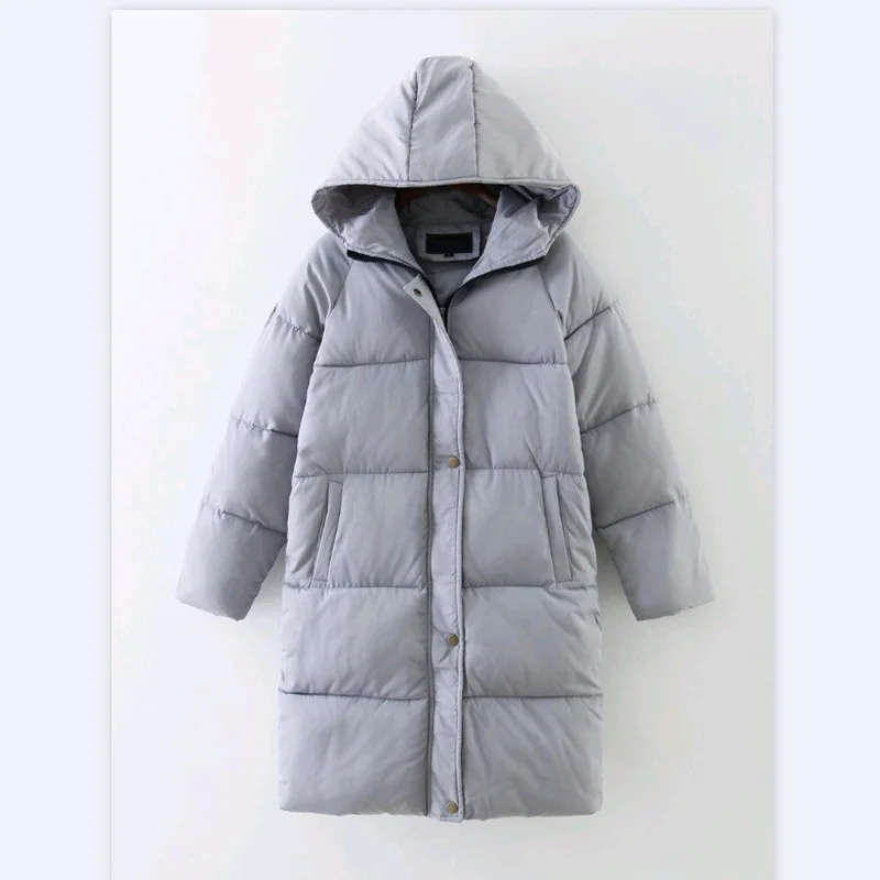 2021 Winter Down Padded Jacket Women Mid-length Thick Loose Large Size Jacket Women's Hooded Collar Jacket Winter Clothes Women