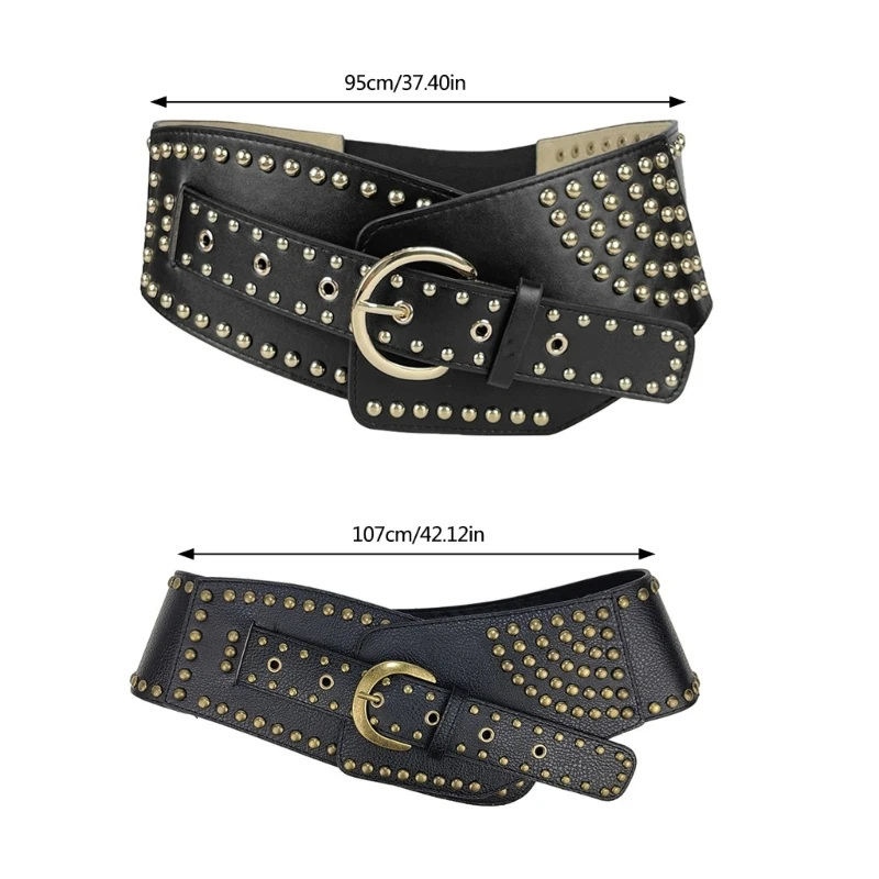 Женский декоративный пояс Субкультура PU Корсетный Western Rive Пояс с шипами