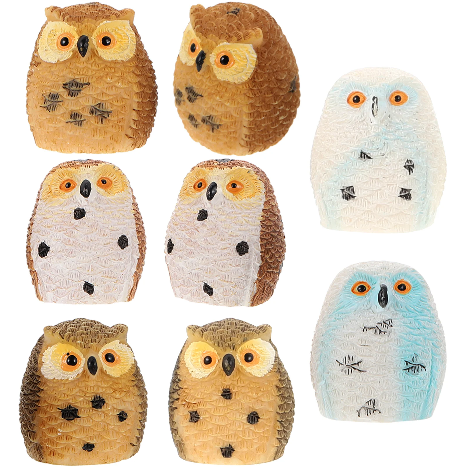 

Owl Animals Statue Mini Sculpture Figurine Ornament Cute Bonsai Outdoor Decor Flowerpot Landscape Micro Fairy Desktop Gardens