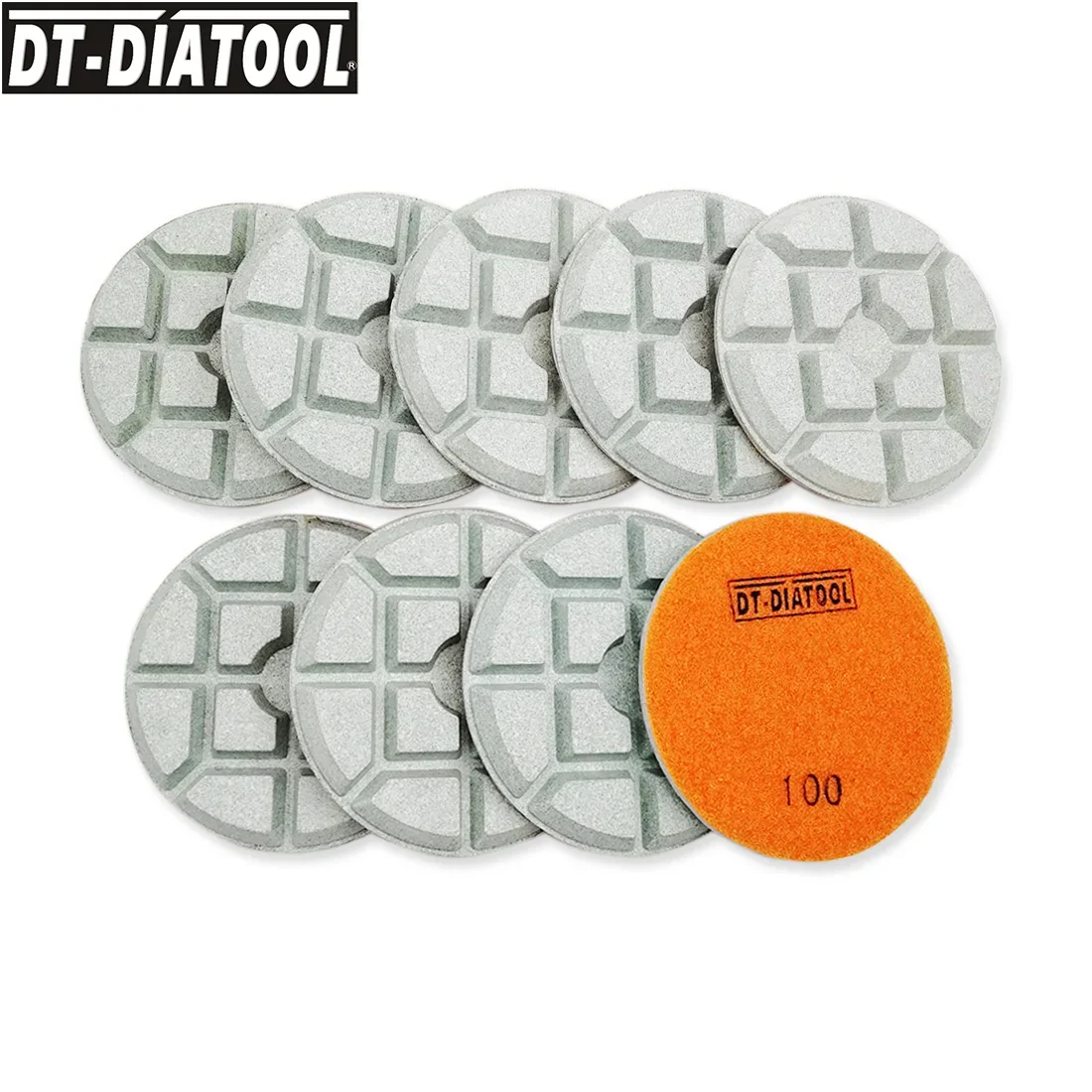 

DT-DIATOOL Полировальная подушечка Смола Bond Алмазные полировальные подушечки для бетона 9 шт. 80 мм Оновление пола Ремонт бетонных шлифовальных дисков для пола