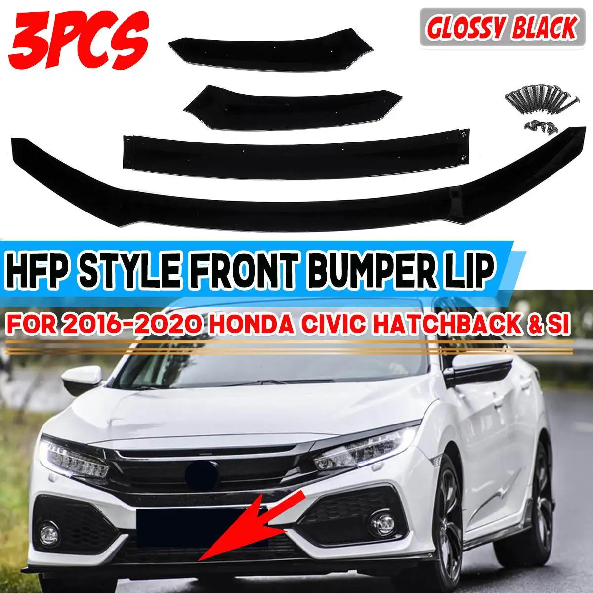 

Комплект передних губ для Honda Civic 2016-2020