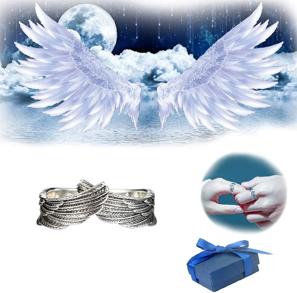 

Personalized Devil Angel Wing Ring Adjustable Embrace Angel Wing Ring Fashion Valentine's Day Accessories
