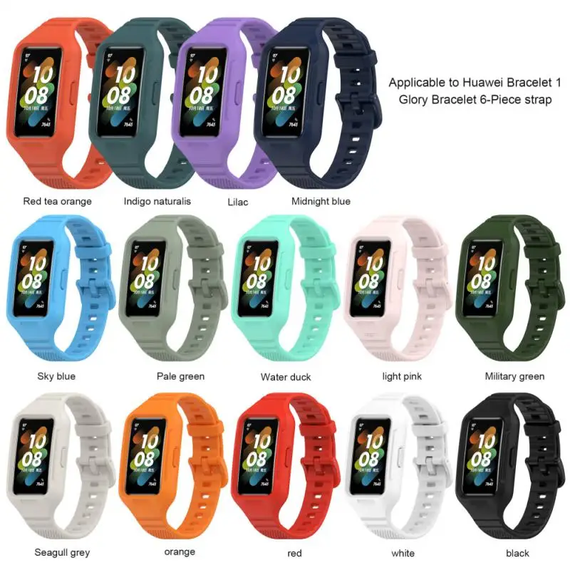 

Silicone Textured Strap For Huawei Band 7/Honor Band 6 Watchband Replacement Waterproof Sweatproof Smart Electronics Accessories
