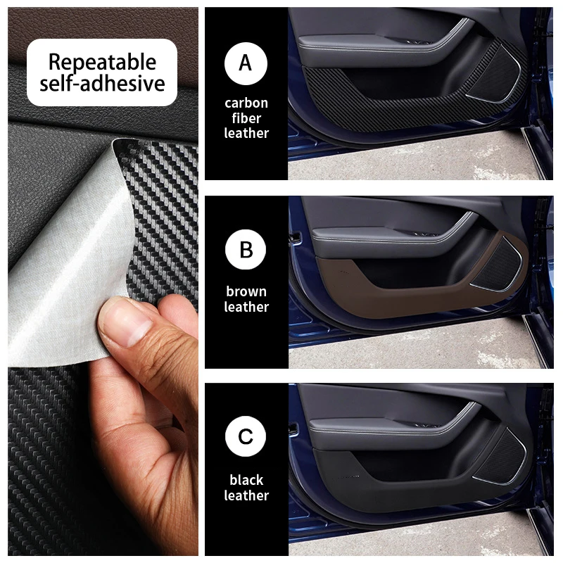 Защитный коврик для двери автомобиля защитный наклейки из углеродного волокна и