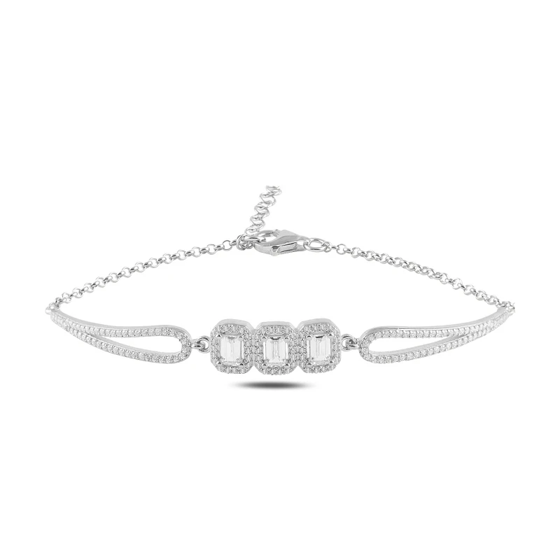 

Silver 925 Sterling Zircon Cubic Zirconia Bracelet