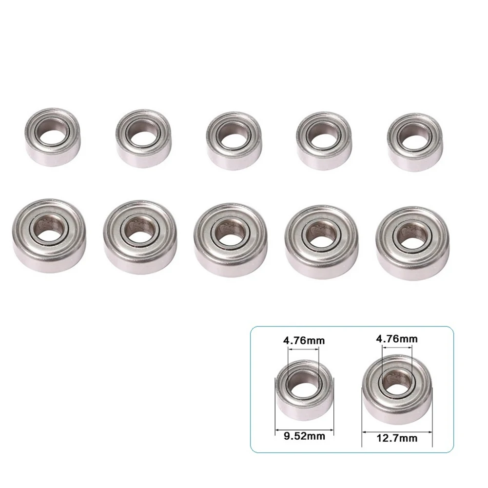 

10pcs Steel Bearing Router Hex Key Wrench Mounted Ball Bearings Guide For Router Bit Bearing Repairing Replacement Accessory Kit