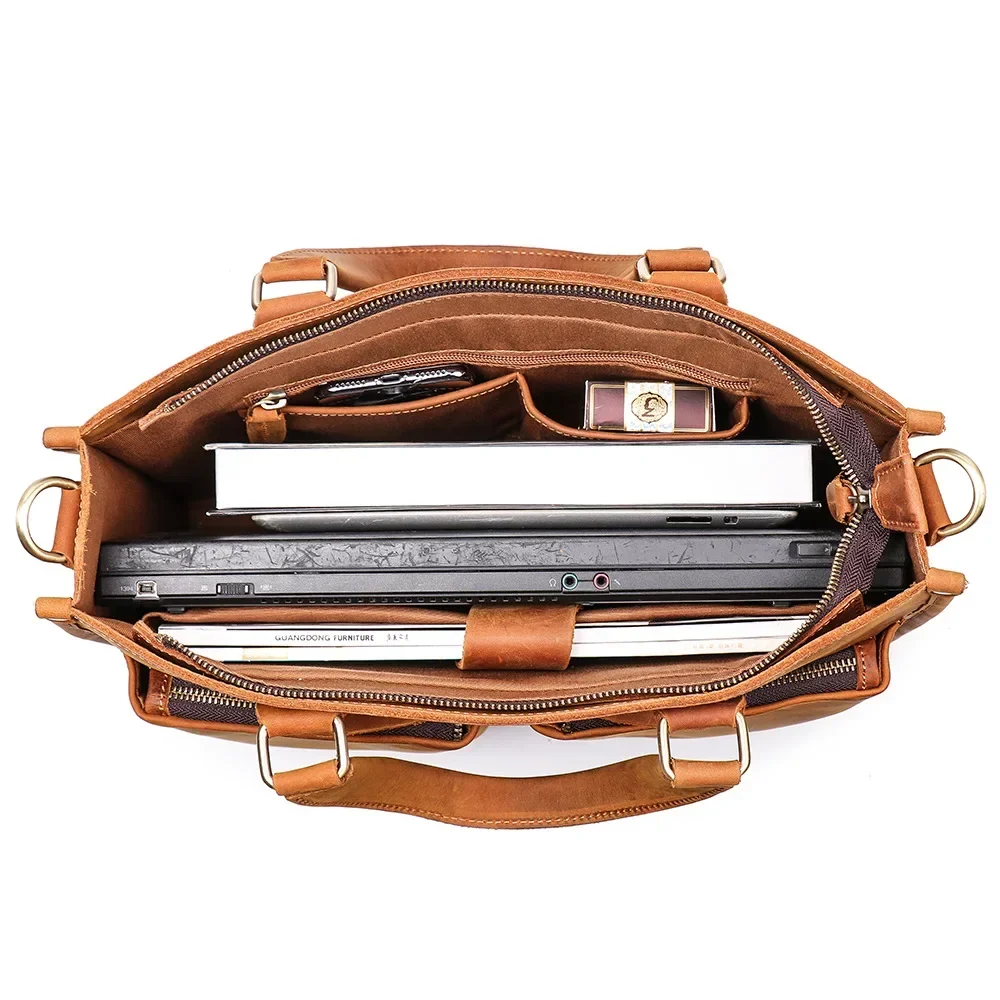 Новое поступление стильная мужская сумка для ноутбука M530 кожаная женская через