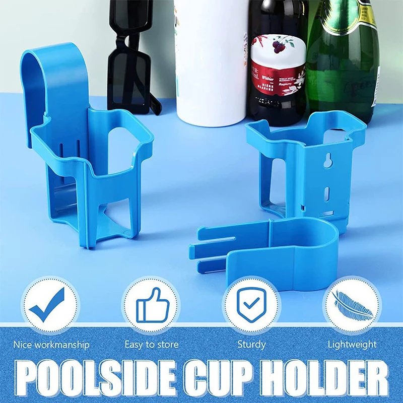 

Plastic Pool Side Beverage Beer Bottle Hanging Rack High Quality Pool Drink Bottles Holder Water Cup Hanger