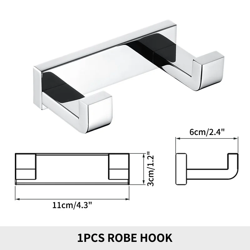 

Двойные крючки для полотенец SANLUOIS черные из нержавеющей стали