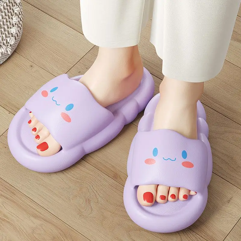 

New Kawaii Sanrio Slippers Kuromi Accessories Cute Cartoon Anime Sandals Indoor Home Soft Bottom Anti-Slip Toys for Girls Gift